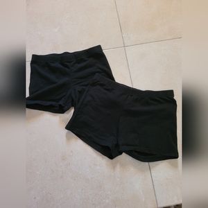 2 pack black booty shorts